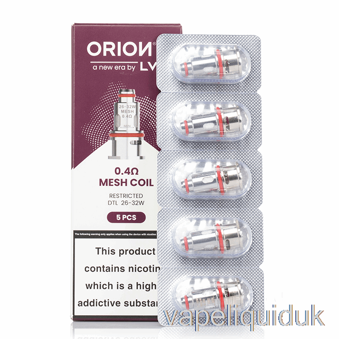 LVE Orion 2 Replacement Coils 0.4ohm Mesh Coils Vape Liquid